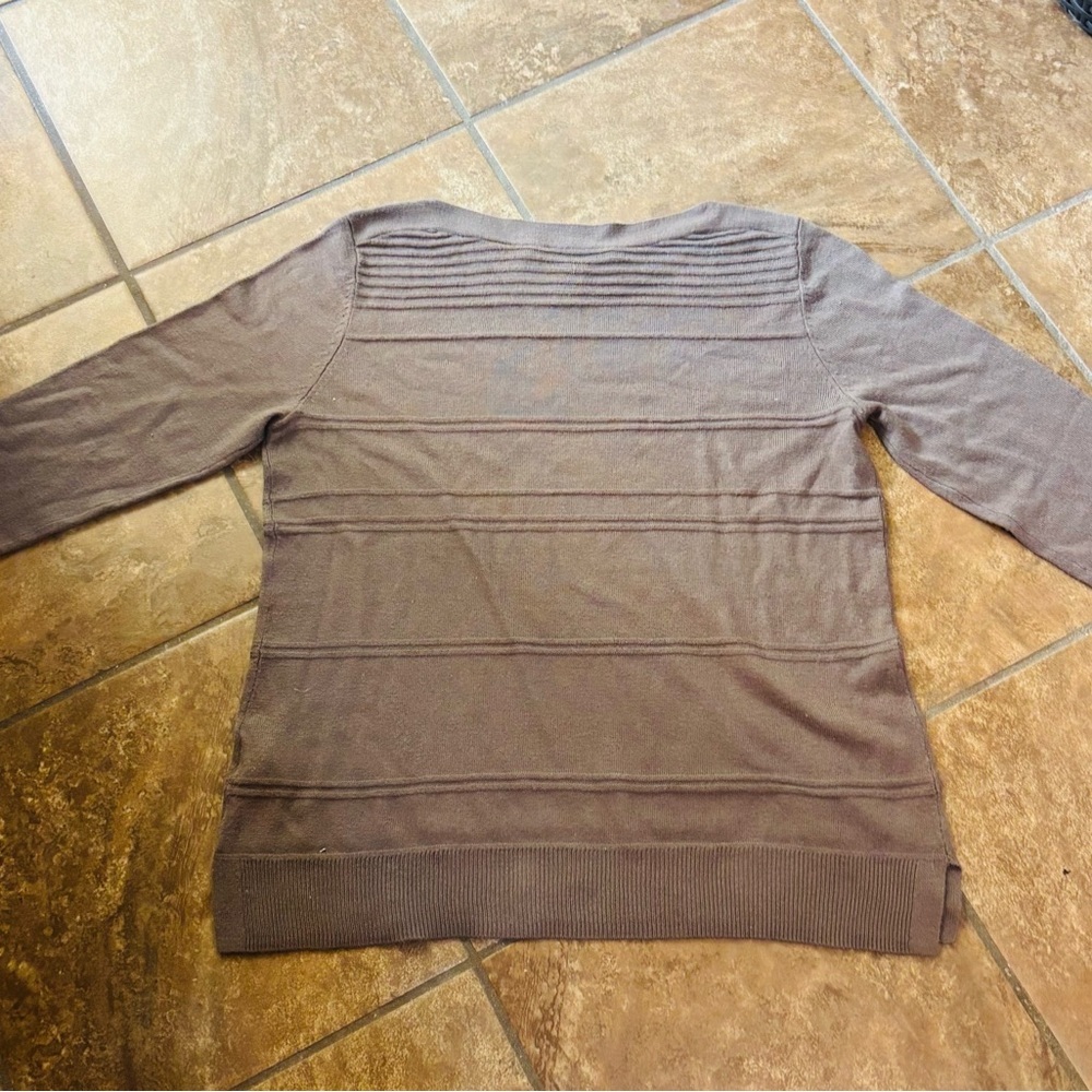 Chico’s Long Sleeve Brown Sweater Size 1 NWOT